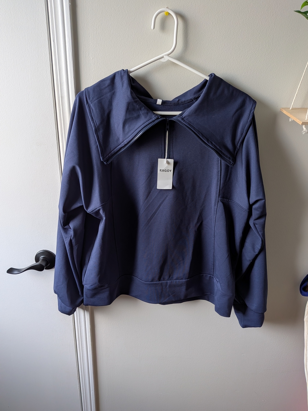 BNWT Navy Half-Zip Pullover Hoodie